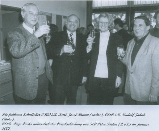 Verabschiedung von Peter Riehm durch Rudolf Jakobs, Inge Fuchs und Karl-Josef Braun
