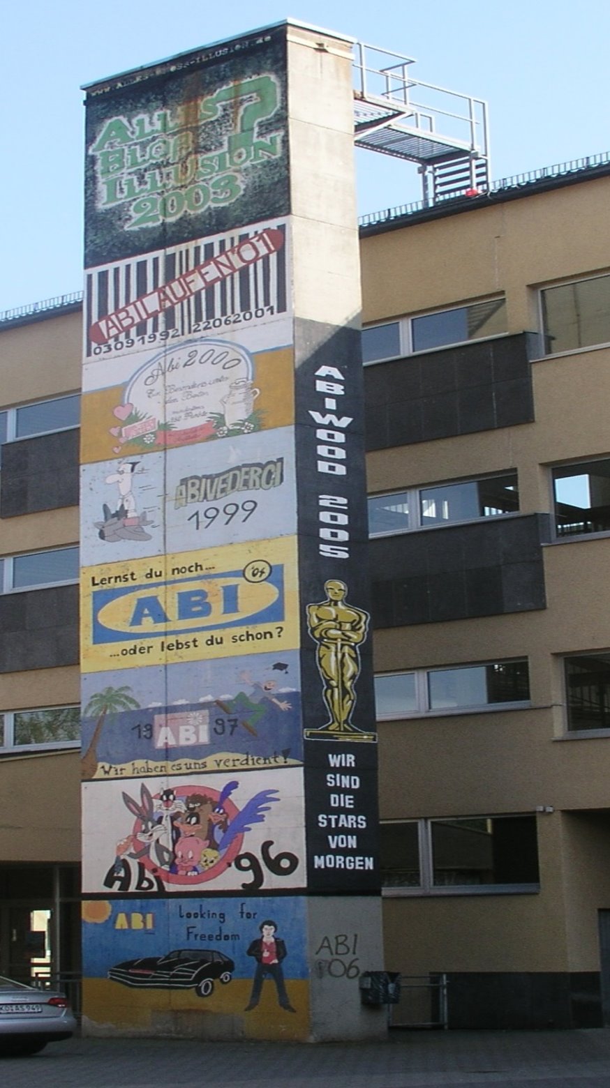 Megina-Gymnasium Heizungsschornstein