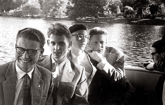 Alsterrundfahrt: v.l. Ingo Seidel, Klaus Breitbach, Günther Gyr, Klaus Briel und Winfried Ammel