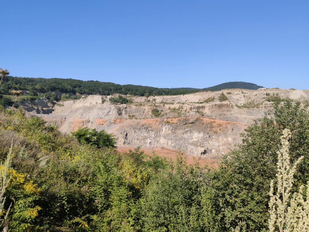 Natursteingewinnung der Firma Michels nahe der Wingertsbergwand Mendig