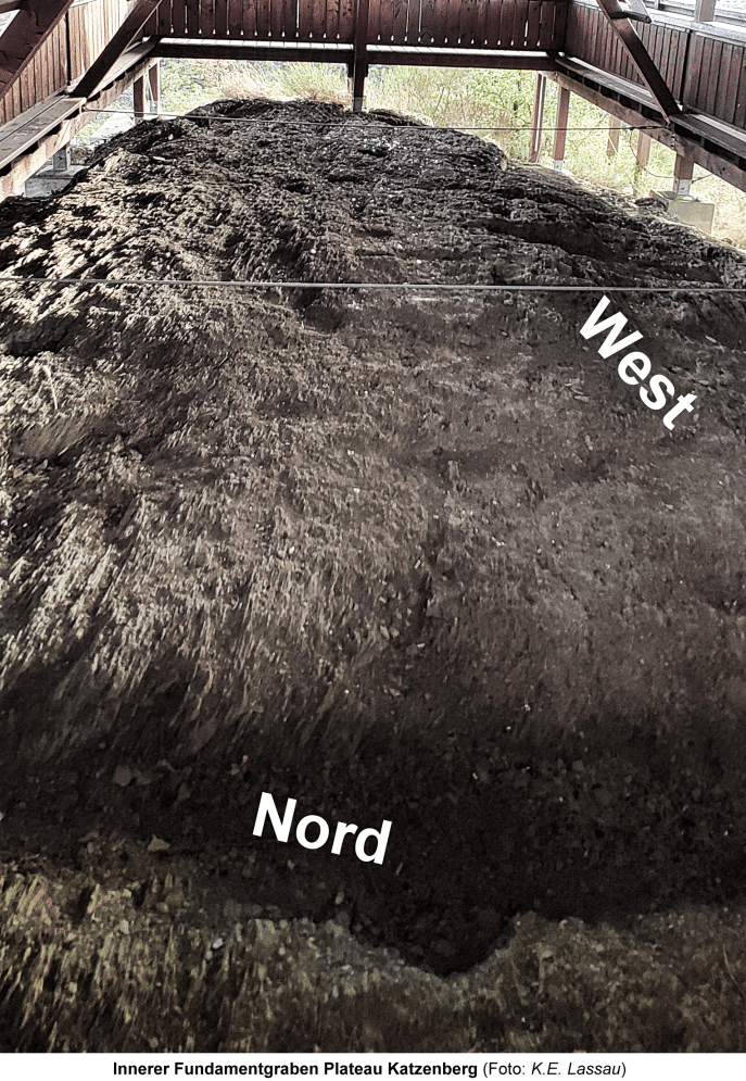 Innerer Fundamentgraben auf dem Plateau des Katzenbergs
