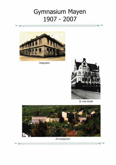 Titelseite der Festschrift „100 Jahre Gymnasium Mayen“